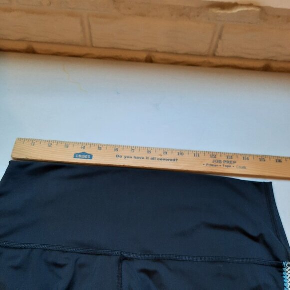 Nike Leggings Womens XL Black High Rise Yoga Crochet Edge 7/8 Boho Dri-Fit - Picture 9 of 12